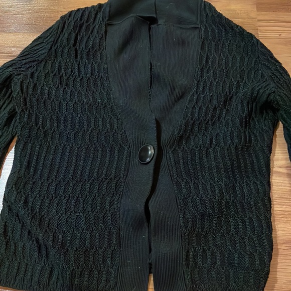 Women’s Black Cotton Cardigan Small - Picture 2 of 3